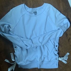 Aerie comfortable blue sweater with detail